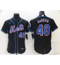 Men's Nike New York Mets #48 Jacob deGrom Black Home Stitched Baseball Jersey