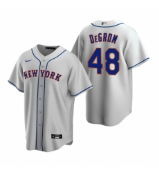 Men's Nike New York Mets #48 Jacob deGrom Gray Road Stitched Baseball Jersey