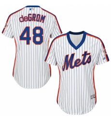 Women's Majestic New York Mets #48 Jacob deGrom Replica White Alternate Cool Base MLB Jersey