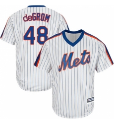 Youth Majestic New York Mets #48 Jacob deGrom Replica White Alternate Cool Base MLB Jersey