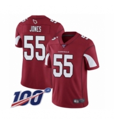 Men's Arizona Cardinals #55 Chandler Jones Red Team Color Vapor Untouchable Limited Player 100th Season Football Jersey