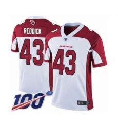 Men's Arizona Cardinals #43 Haason Reddick White Vapor Untouchable Limited Player 100th Season Football Jersey