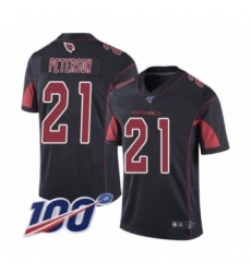 Men's Arizona Cardinals #21 Patrick Peterson Limited Black Rush Vapor Untouchable 100th Season Football Jersey