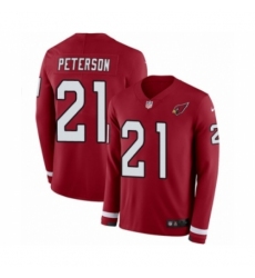 Men's Nike Arizona Cardinals #21 Patrick Peterson Limited Red Therma Long Sleeve NFL Jersey