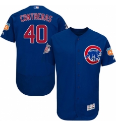 Men's Majestic Chicago Cubs #40 Willson Contreras Royal Blue Alternate Flexbase Authentic Collection MLB Jersey