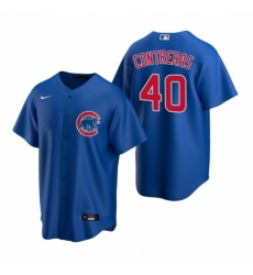 Men's Nike Chicago Cubs #40 Willson Contreras Royal Alternate Stitched Baseball Jersey