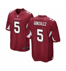 Men's Arizona Cardinals #5 Zane Gonzalez Game Red Team Color Football Jersey