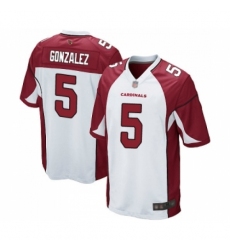 Men's Arizona Cardinals #5 Zane Gonzalez Game White Football Jersey