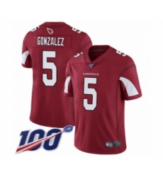Men's Arizona Cardinals #5 Zane Gonzalez Red Team Color Vapor Untouchable Limited Player 100th Season Football Jersey