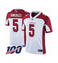 Men's Arizona Cardinals #5 Zane Gonzalez White Vapor Untouchable Limited Player 100th Season Football Jersey