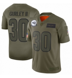 Men's Los Angeles Rams #30 Todd Gurley Limited Camo 2019 Salute to Service Football Jersey