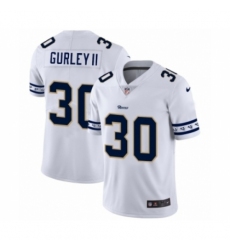 Men's Los Angeles Rams #30 Todd Gurley White Team Logo Cool Edition Jersey