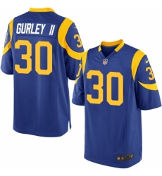 Men's Nike Los Angeles Rams #30 Todd Gurley Game Royal Blue Alternate NFL Jersey