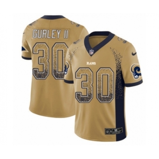 Men's Nike Los Angeles Rams #30 Todd Gurley Limited Gold Rush Drift Fashion NFL Jersey Men's Nike Los Angeles Rams #30 Todd Gurley Limited Gold Rush Drift Fashion NFL Jersey