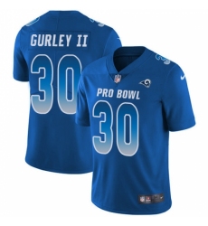 Men's Nike Los Angeles Rams #30 Todd Gurley Limited Royal Blue 2018 Pro Bowl NFL Jersey