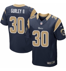 Men's Nike Los Angeles Rams #30 Todd Gurley Navy Blue Team Color Vapor Untouchable Elite Player NFL Jersey