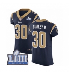 Men's Nike Los Angeles Rams #30 Todd Gurley Navy Blue Team Color Vapor Untouchable Elite Player Super Bowl LIII Bound NFL Jersey