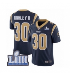 Men's Nike Los Angeles Rams #30 Todd Gurley Navy Blue Team Color Vapor Untouchable Limited Player Super Bowl LIII Bound NFL JerseyIII Bound NFL Jersey