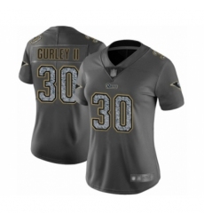 Women's Los Angeles Rams #30 Todd Gurley Limited Gray Static Fashion Football Jersey
