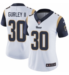 Women's Nike Los Angeles Rams #30 Todd Gurley Elite White NFL Jersey