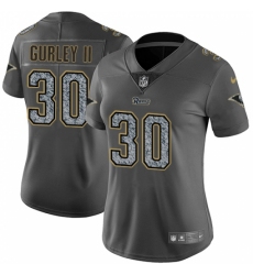 Women's Nike Los Angeles Rams #30 Todd Gurley Gray Static Vapor Untouchable Limited NFL Jersey