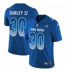 Women's Nike Los Angeles Rams #30 Todd Gurley Limited Royal Blue 2018 Pro Bowl NFL Jersey