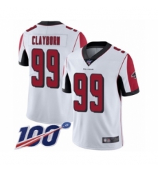 Men's Atlanta Falcons #99 Adrian Clayborn White Vapor Untouchable Limited Player 100th Season Football Jersey