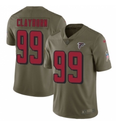 Men's Nike Atlanta Falcons #99 Adrian Clayborn Limited Olive 2017 Salute to Service NFL Jersey