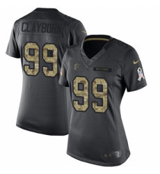 Women's Nike Atlanta Falcons #99 Adrian Clayborn Limited Black 2016 Salute to Service NFL Jersey