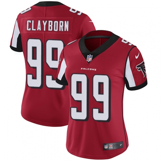 Women's Nike Atlanta Falcons #99 Adrian Clayborn Red Team Color Vapor Untouchable Limited Player NFL Jersey Women's Nike Atlanta Falcons #99 Adrian Clayborn Red Team Color Vapor Untouchable Limited Player NFL Jersey