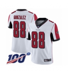 Men's Atlanta Falcons #88 Tony Gonzalez White Vapor Untouchable Limited Player 100th Season Football Jersey