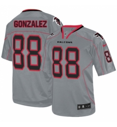 Men's Nike Atlanta Falcons #88 Tony Gonzalez Elite Lights Out Grey NFL Jersey