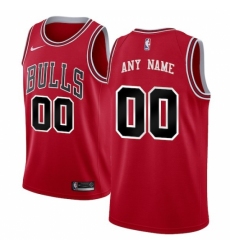 Men's Chicago Bulls Nike Red Swingman Custom Jersey - Icon Edition