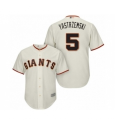 Youth San Francisco Giants #5 Mike Yastrzemski Authentic Cream Home Cool Base Baseball Player Jersey