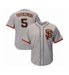 Youth San Francisco Giants #5 Mike Yastrzemski Authentic Grey Road 2 Cool Base Baseball Player Jersey