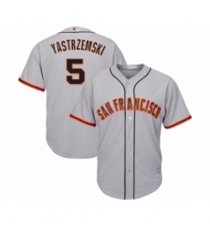 Youth San Francisco Giants #5 Mike Yastrzemski Authentic Grey Road Cool Base Baseball Player Jersey