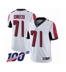 Men's Atlanta Falcons #71 Wes Schweitzer White Vapor Untouchable Limited Player 100th Season Football Jersey