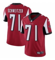 Men's Nike Atlanta Falcons #71 Wes Schweitzer Red Team Color Vapor Untouchable Limited Player NFL Jersey