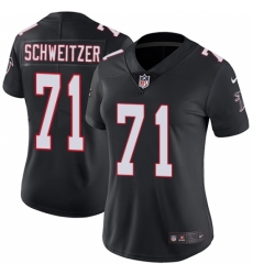 Women's Nike Atlanta Falcons #71 Wes Schweitzer Black Alternate Vapor Untouchable Limited Player NFL Jersey
