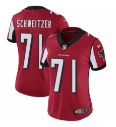 Women's Nike Atlanta Falcons #71 Wes Schweitzer Red Team Color Vapor Untouchable Limited Player NFL Jersey