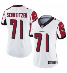 Women's Nike Atlanta Falcons #71 Wes Schweitzer White Vapor Untouchable Limited Player NFL Jersey