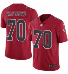 Men's Nike Atlanta Falcons #70 Jake Matthews Limited Red Rush Vapor Untouchable NFL Jersey