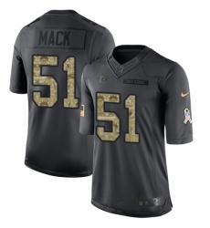 Men's Nike Atlanta Falcons #51 Alex Mack Limited Black 2016 Salute to Service NFL Jersey