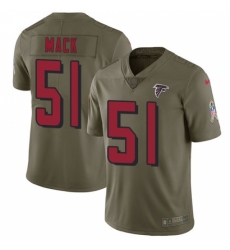 Men's Nike Atlanta Falcons #51 Alex Mack Limited Olive 2017 Salute to Service NFL Jersey