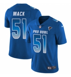 Men's Nike Atlanta Falcons #51 Alex Mack Limited Royal Blue 2018 Pro Bowl NFL Jersey