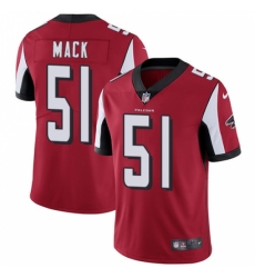 Men's Nike Atlanta Falcons #51 Alex Mack Red Team Color Vapor Untouchable Limited Player NFL Jersey