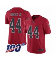 Men's Atlanta Falcons #44 Vic Beasley Limited Red Rush Vapor Untouchable 100th Season Football Jersey