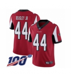 Men's Atlanta Falcons #44 Vic Beasley Red Team Color Vapor Untouchable Limited Player 100th Season Football Jersey