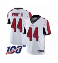 Men's Atlanta Falcons #44 Vic Beasley White Vapor Untouchable Limited Player 100th Season Football Jersey