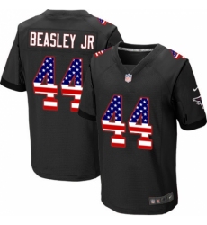 Men's Nike Atlanta Falcons #44 Vic Beasley Elite Black Alternate USA Flag Fashion NFL Jersey